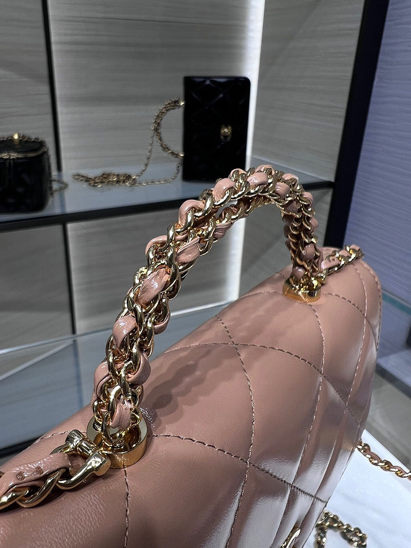 シャネル 新作バッグ 超N品 CHANEL チェーンウォレット シャイニー ラムスキン モカベージュ AP4166 B17675 NZG77 - 画像 (7)