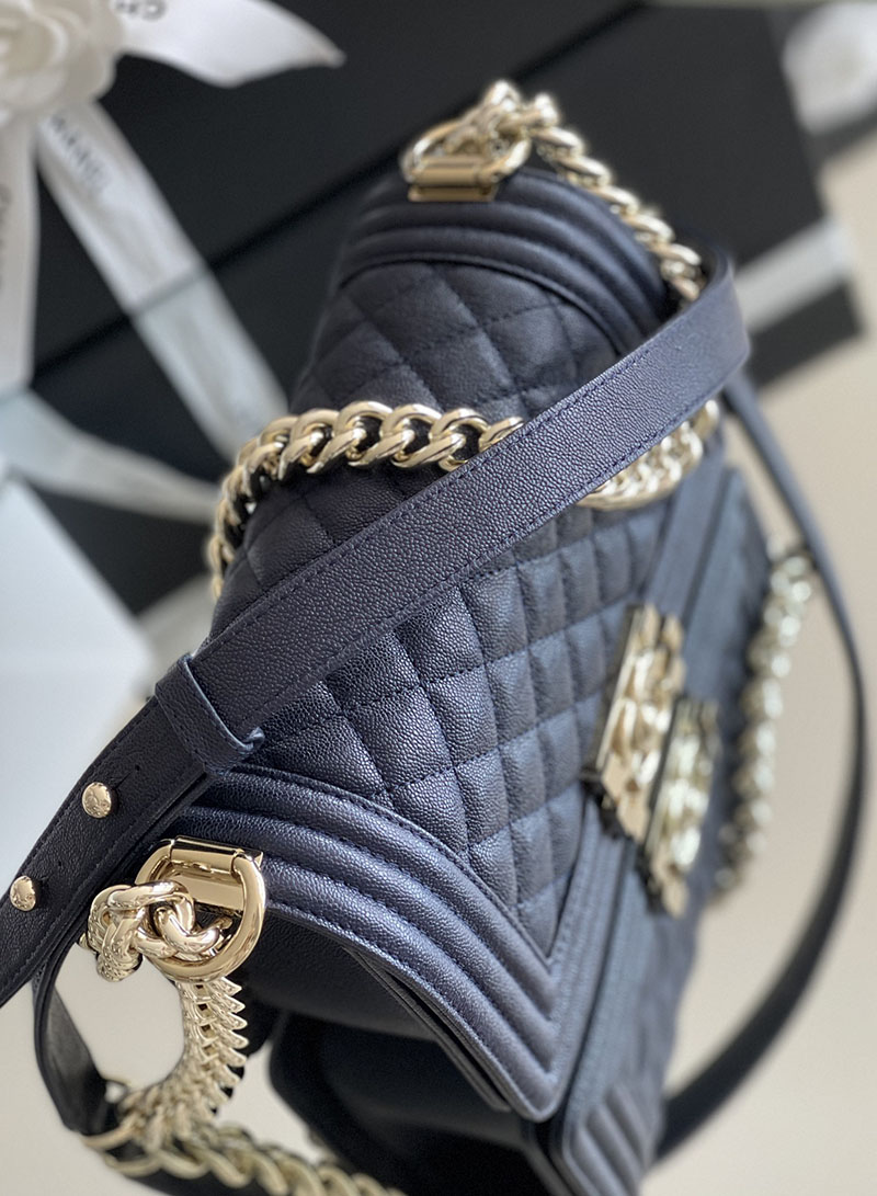 シャネル 新作バッグ H品 CHANEL シェブロン ボーイシャネル20 チェーンウォレット ブルー 2520241 チェーンウォレット シャネル - 画像 (8)