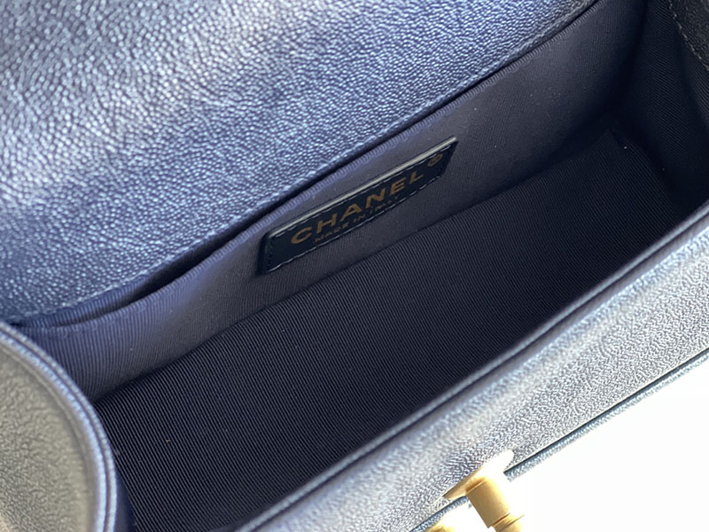 シャネル 新作バッグ H品 CHANEL シェブロン ボーイシャネル20 チェーンウォレット ブルー 2520243 チェーンウォレット ママ 人気 - 画像 (3)