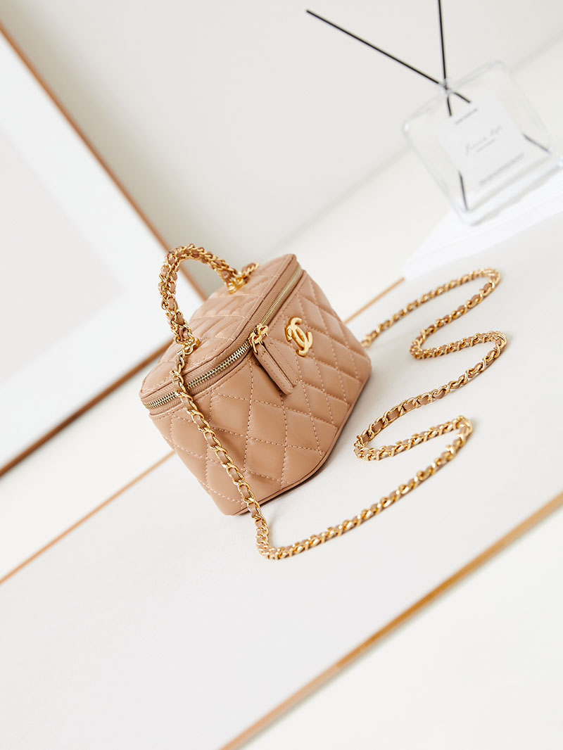 シャネル 新作バッグ 超N品 CHANEL バニティ チェーンショルダーバッグ マトラッセ ラムスキン モカベージュ AP4168 B17675 NZG77 - 画像 (8)