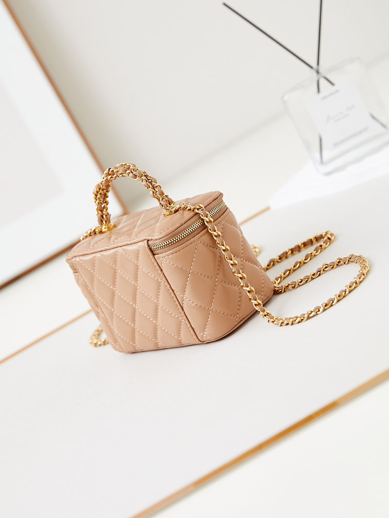 シャネル 新作バッグ 超N品 CHANEL バニティ チェーンショルダーバッグ マトラッセ ラムスキン モカベージュ AP4168 B17675 NZG77 - 画像 (7)
