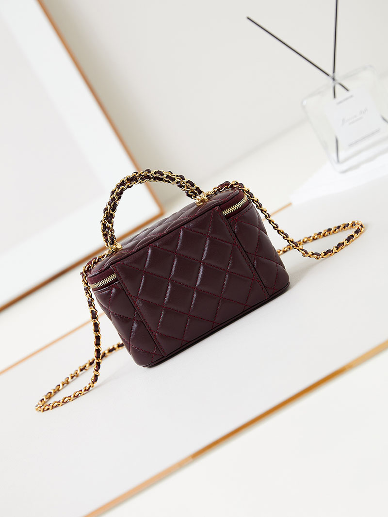 シャネル 新作バッグ 超N品 CHANEL バニティ チェーンショルダーバッグ マトラッセ ラムスキン ワインレッド AP4168 B17675 NZG79 - 画像 (6)