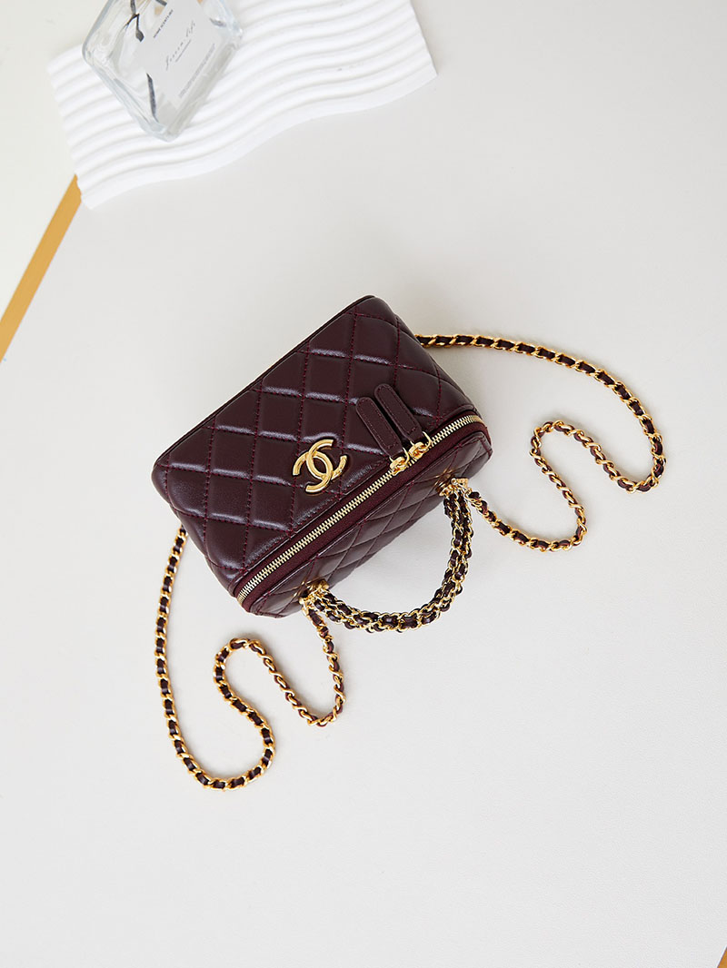 シャネル 新作バッグ 超N品 CHANEL バニティ チェーンショルダーバッグ マトラッセ ラムスキン ワインレッド AP4168 B17675 NZG79 - 画像 (4)