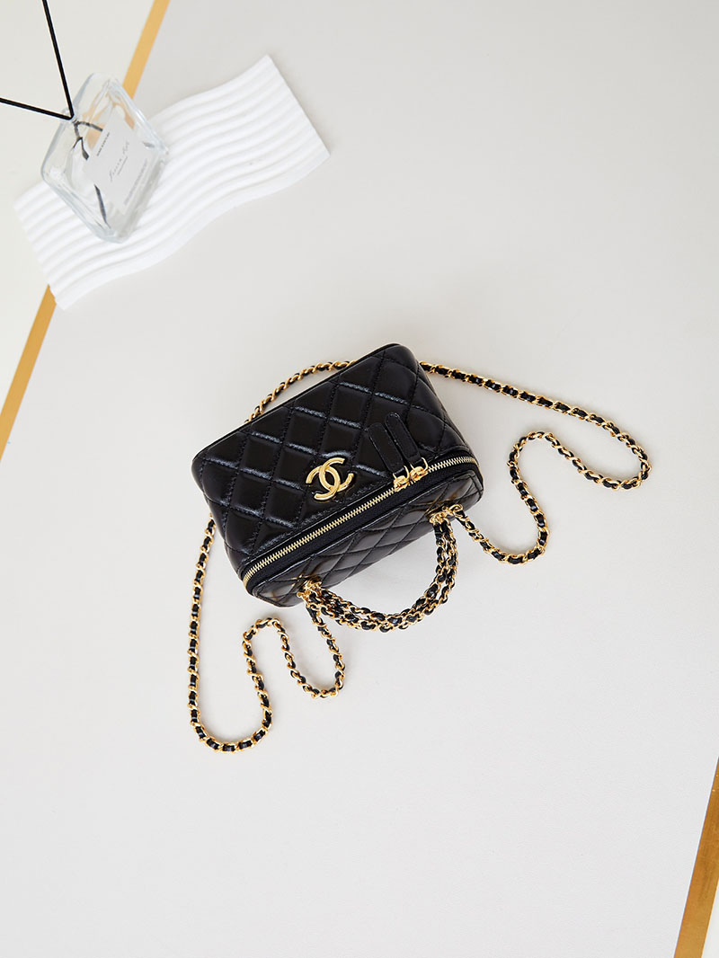 シャネル 新作バッグ 超N品 CHANEL バニティ チェーンショルダーバッグ マトラッセ ラムスキン ブラック AP4168 B17675 94305 - 画像 (4)