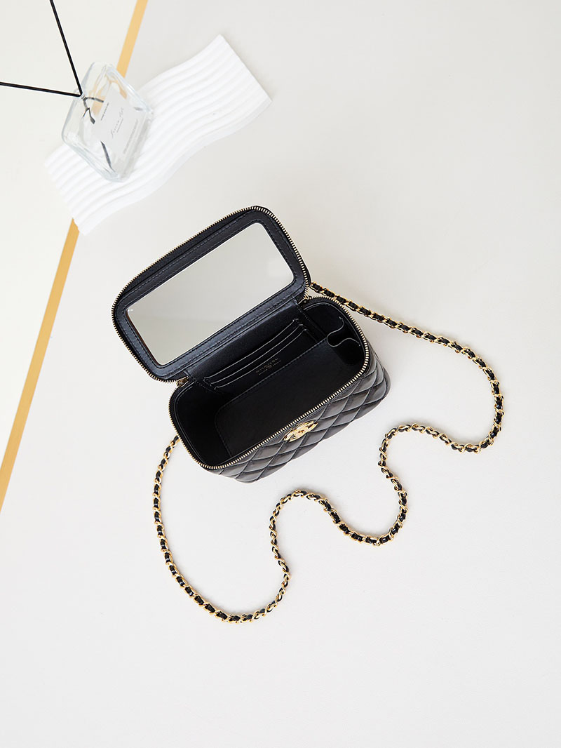 シャネル 新作バッグ 超N品 CHANEL バニティ チェーンショルダーバッグ マトラッセ ラムスキン ブラック AP4168 B17675 94305 - 画像 (3)