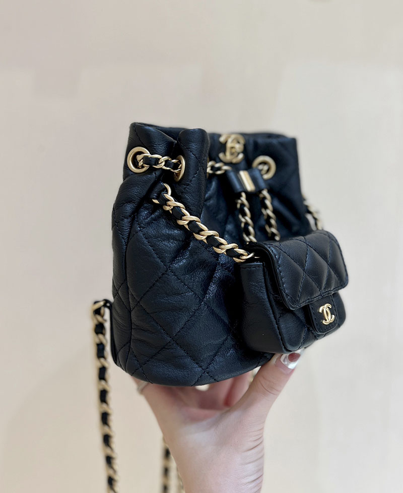シャネル 新作バッグ H品 CHANEL リュック サック バックパック スモール ミニ ラムスキン ブラック AS3947 B11035 94305 - 画像 (9)
