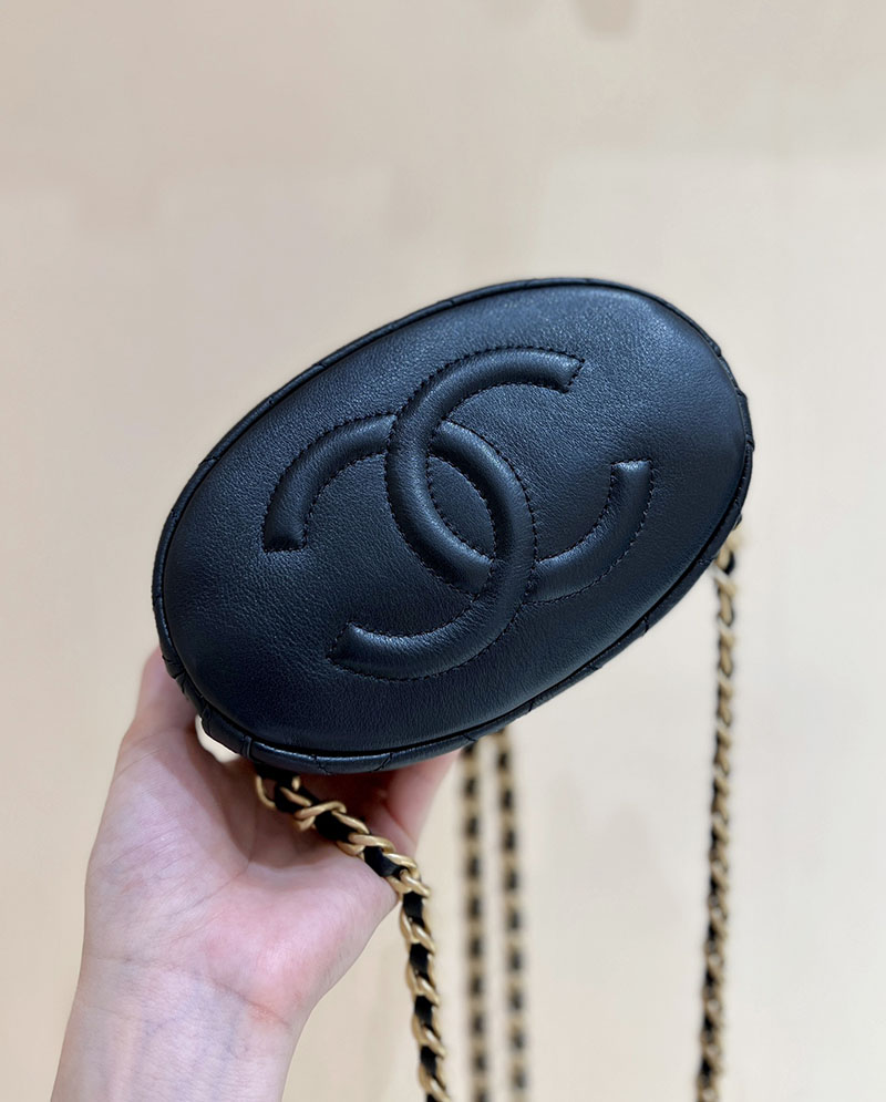 シャネル 新作バッグ H品 CHANEL リュック サック バックパック スモール ミニ ラムスキン ブラック AS3947 B11035 94305 - 画像 (7)