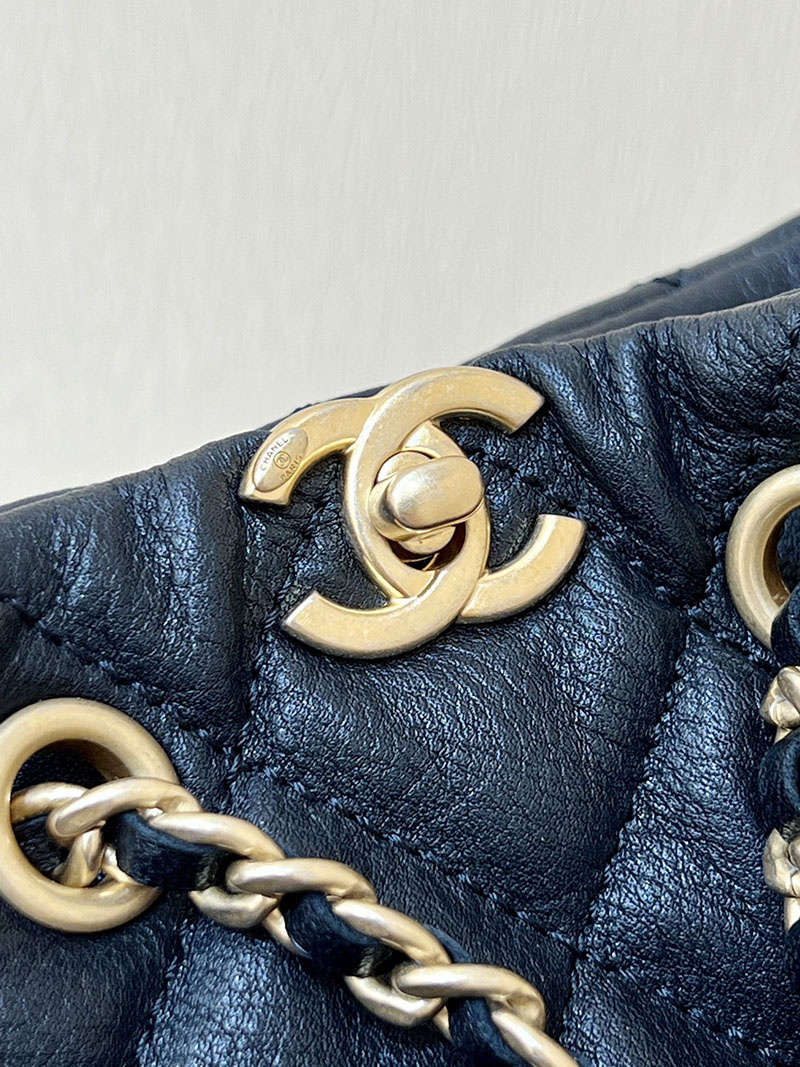 シャネル 新作バッグ H品 CHANEL リュック サック バックパック スモール ミニ ラムスキン ブラック AS3947 B11035 94305 - 画像 (5)