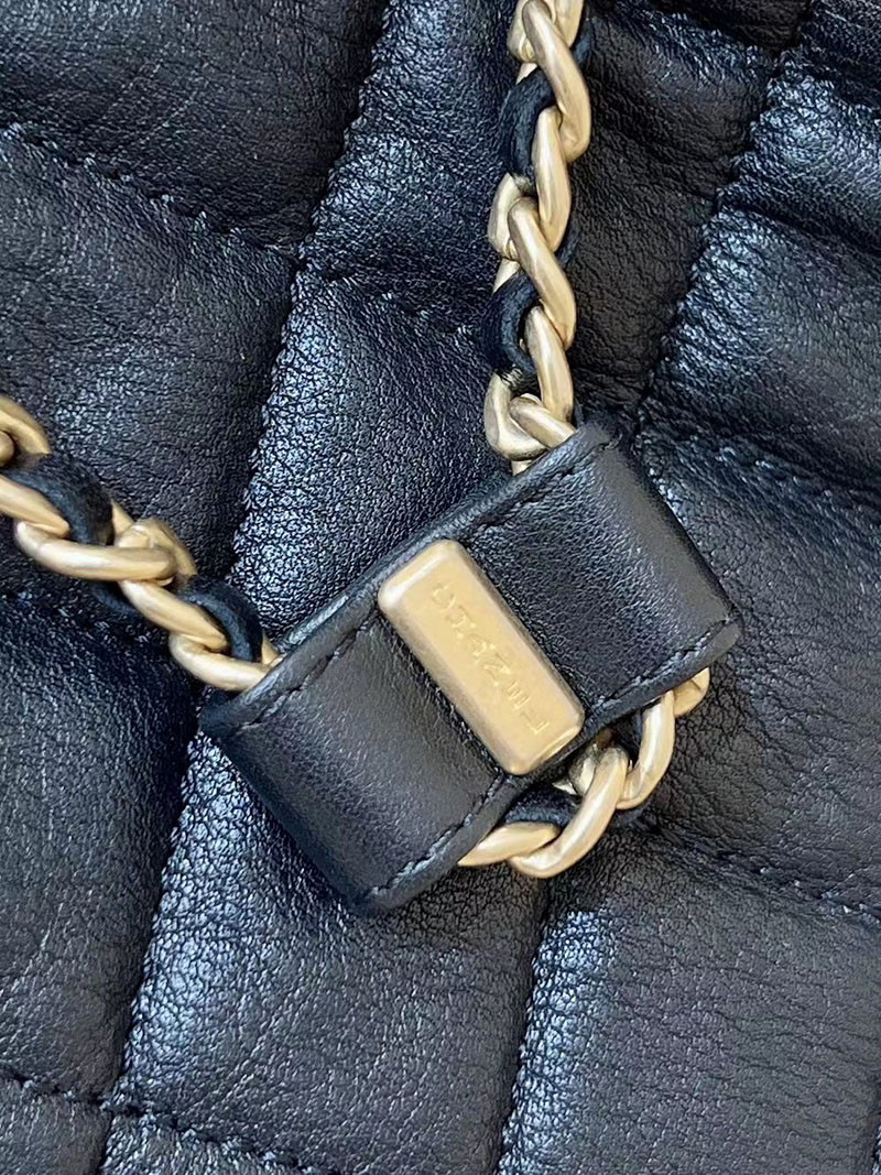 シャネル 新作バッグ H品 CHANEL リュック サック バックパック スモール ミニ ラムスキン ブラック AS3947 B11035 94305 - 画像 (4)