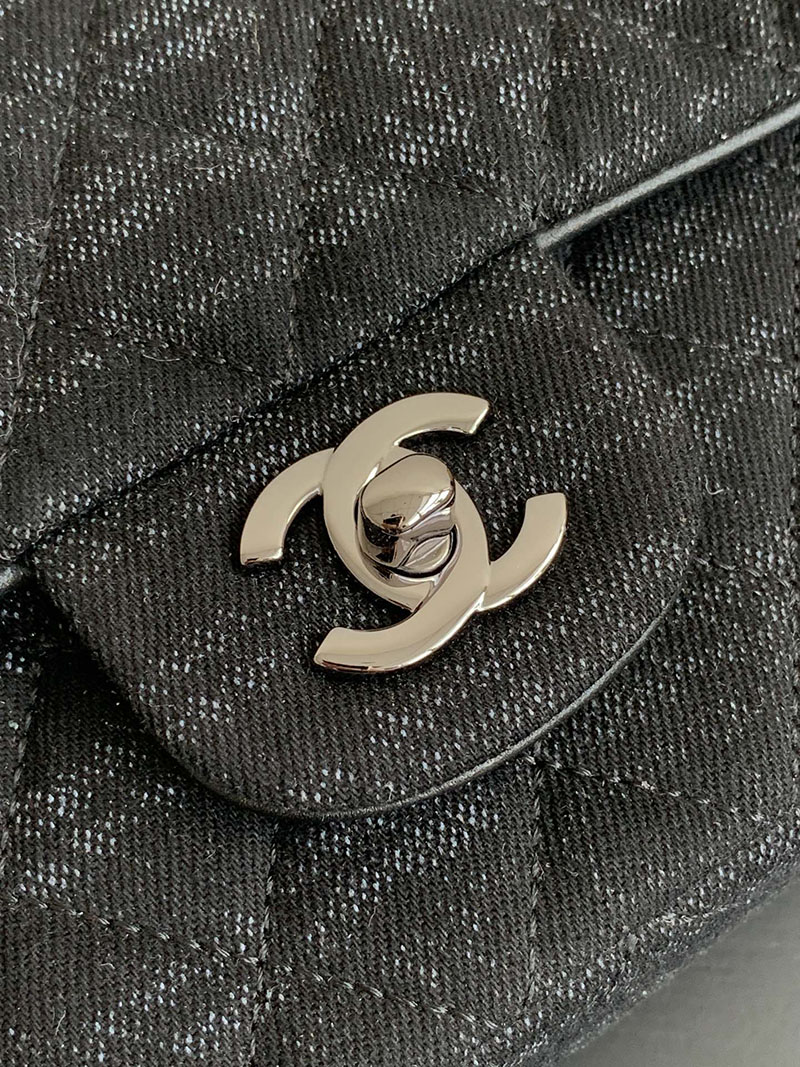 シャネル 新作バッグ H品 CHANEL マトラッセ 25 CC ココプリント キャンバス シングル フラップ デニム A01112 B18200 NZL83 - 画像 (9)