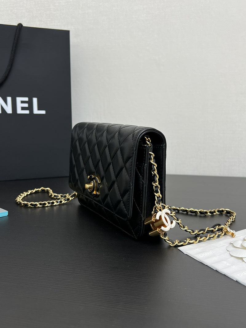 シャネル 新作バッグ 超N品 CHANEL 24A チェーンウォレット ブラック バッグ ブラック AP3938 B16915 94305 - 画像 (7)