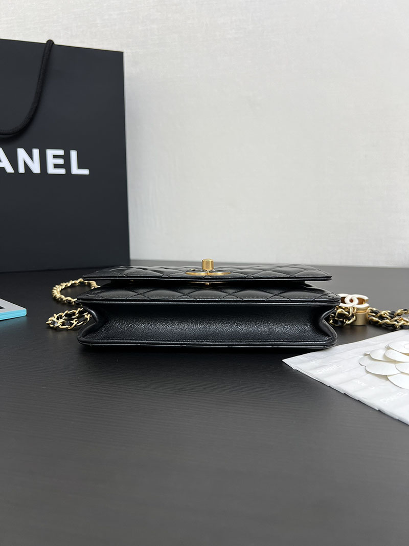 シャネル 新作バッグ 超N品 CHANEL 24A チェーンウォレット ブラック バッグ ブラック AP3938 B16915 94305 - 画像 (6)