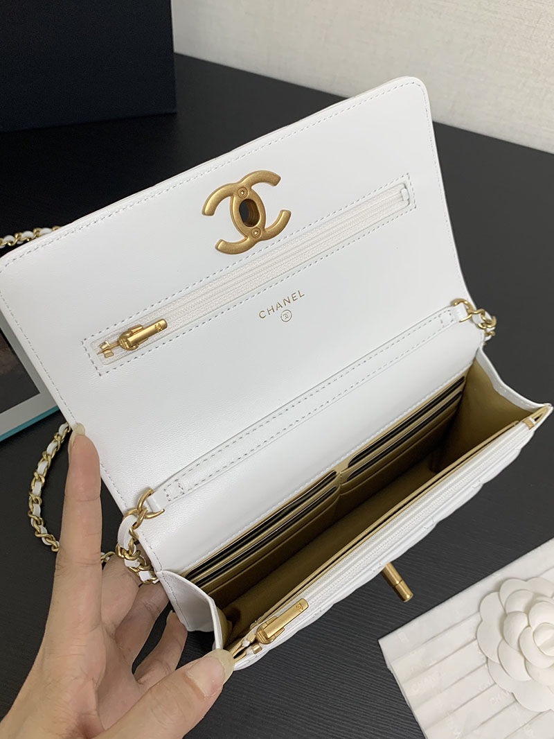 シャネル 新作バッグ 超N品 CHANEL 24A チェーンウォレット ブラック バッグ ホワイト AP3938 B16915 10601 - 画像 (5)