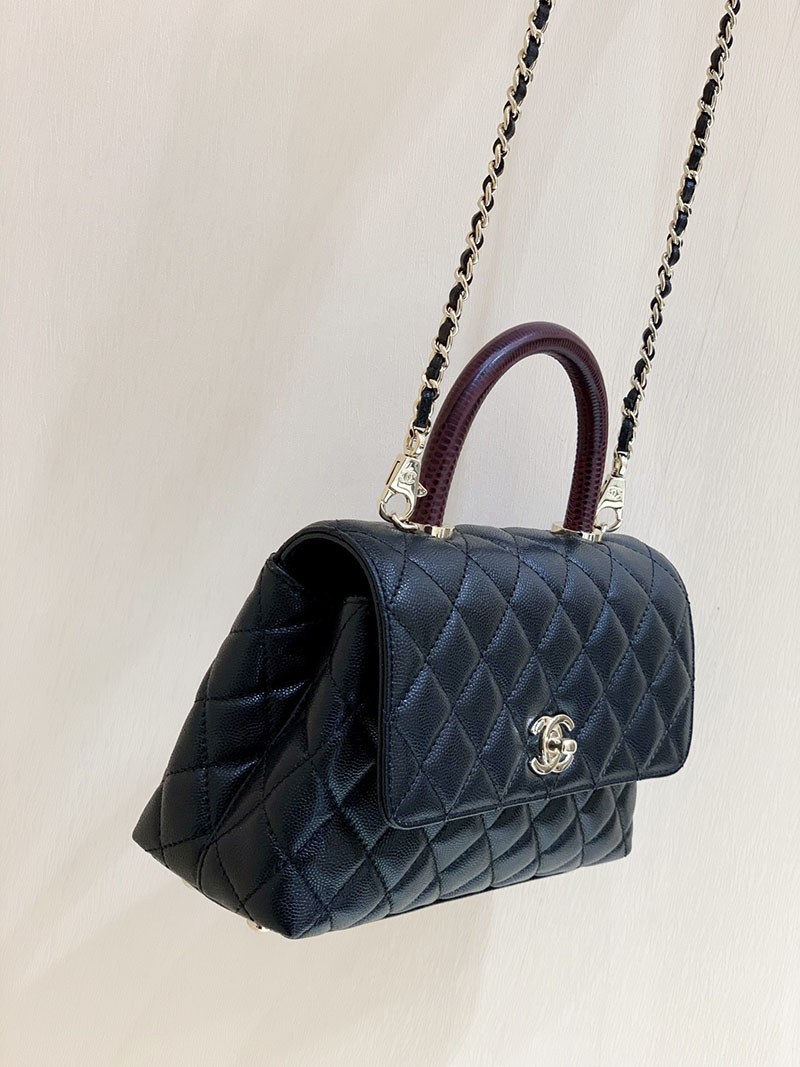 シャネル 新作バッグ H品 CHANEL トップハンドル フラップ バッグ 2WAY チェーンショルダー ブラック A92990 B05061 94305 - 画像 (8)