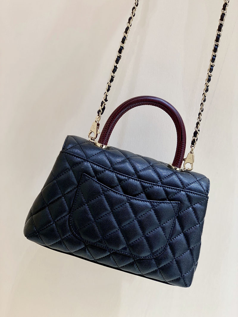 シャネル 新作バッグ H品 CHANEL トップハンドル フラップ バッグ 2WAY チェーンショルダー ブラック A92990 B05061 94305 - 画像 (7)