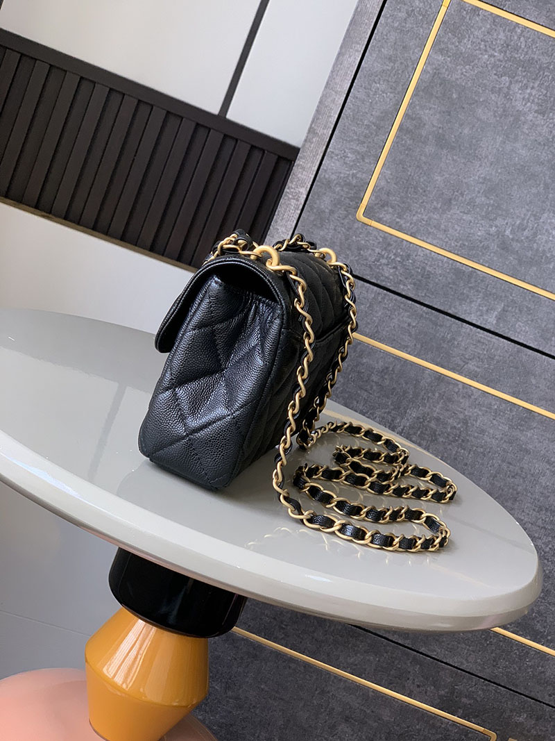 シャネル 新作バッグ H品 CHANEL 25P ミニ フラップ バッグ マトラッセ チェーンショルダーバッグ ブラック AS5239 B19405 NADOL - 画像 (9)