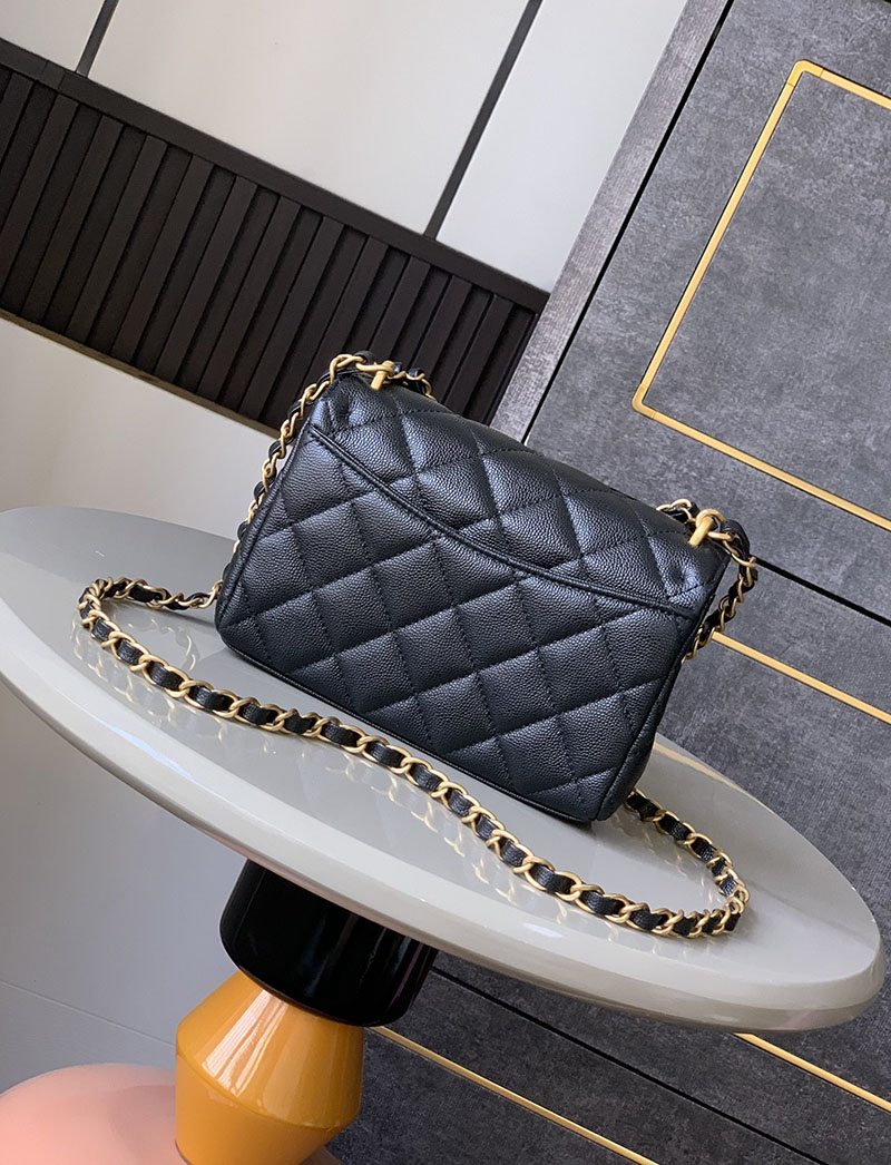 シャネル 新作バッグ H品 CHANEL 25P ミニ フラップ バッグ マトラッセ チェーンショルダーバッグ ブラック AS5239 B19405 NADOL - 画像 (8)