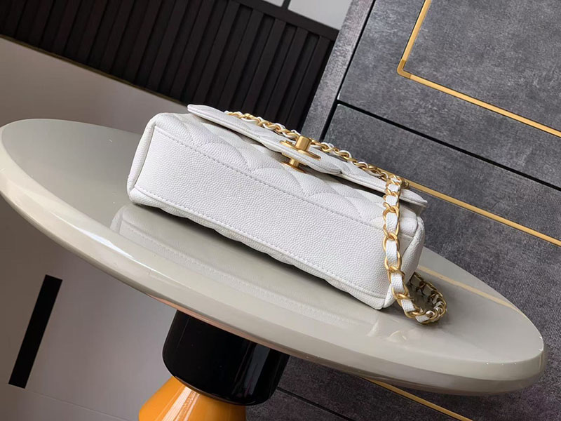 シャネル 新作バッグ H品 CHANEL 25P ミニ フラップ バッグ マトラッセ チェーンショルダーバッグ ホワイト AS5239 B19405 10601 - 画像 (7)
