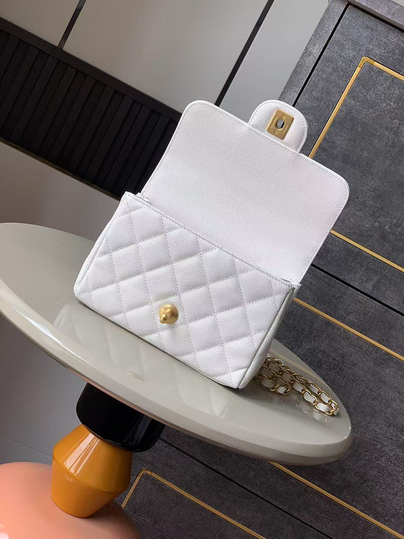 シャネル 新作バッグ H品 CHANEL 25P ミニ フラップ バッグ マトラッセ チェーンショルダーバッグ ホワイト AS5239 B19405 10601 - 画像 (6)