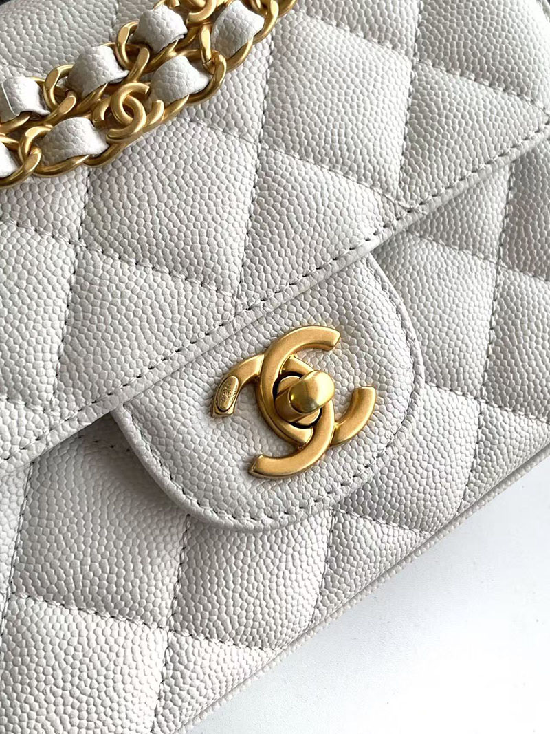 シャネル 新作バッグ H品 CHANEL 25P ミニ フラップ バッグ マトラッセ チェーンショルダーバッグ ホワイト AS5239 B19405 10601 - 画像 (5)