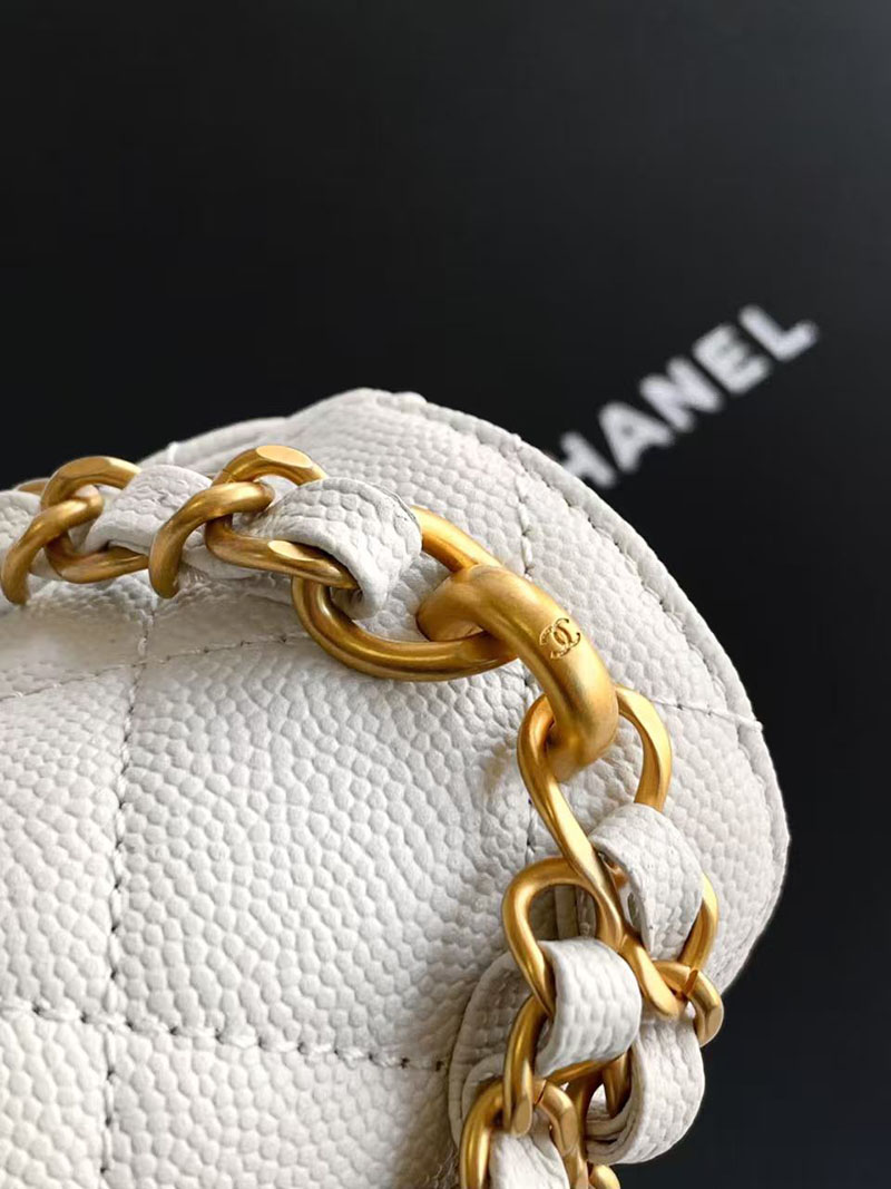 シャネル 新作バッグ H品 CHANEL 25P ミニ フラップ バッグ マトラッセ チェーンショルダーバッグ ホワイト AS5239 B19405 10601 - 画像 (4)