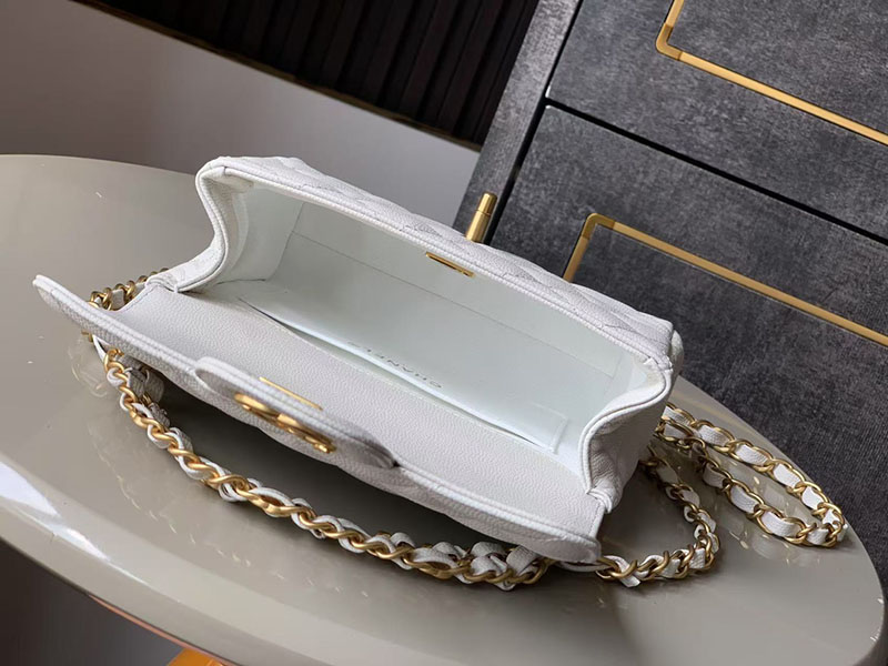 シャネル 新作バッグ H品 CHANEL 25P ミニ フラップ バッグ マトラッセ チェーンショルダーバッグ ホワイト AS5239 B19405 10601 - 画像 (3)