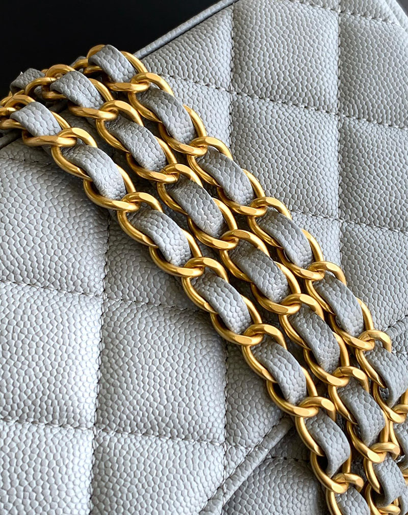 シャネル 新作バッグ H品 CHANEL 25P ミニ フラップ バッグ マトラッセ チェーンショルダーバッグ ライトブルー AS5239 B19405 N0195 - 画像 (4)