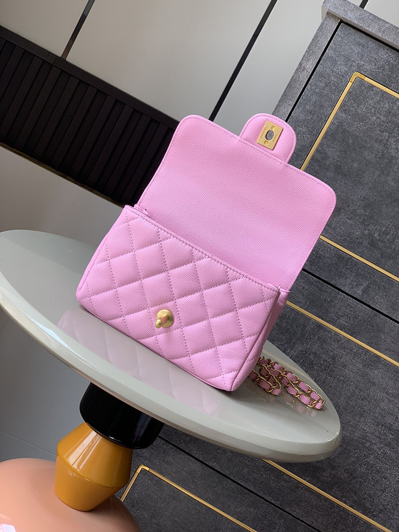 シャネル 新作バッグ H品 CHANEL 25P ミニ フラップ バッグ マトラッセ チェーンショルダーバッグ ピンク AS5239 B19405 NW784 - 画像 (6)