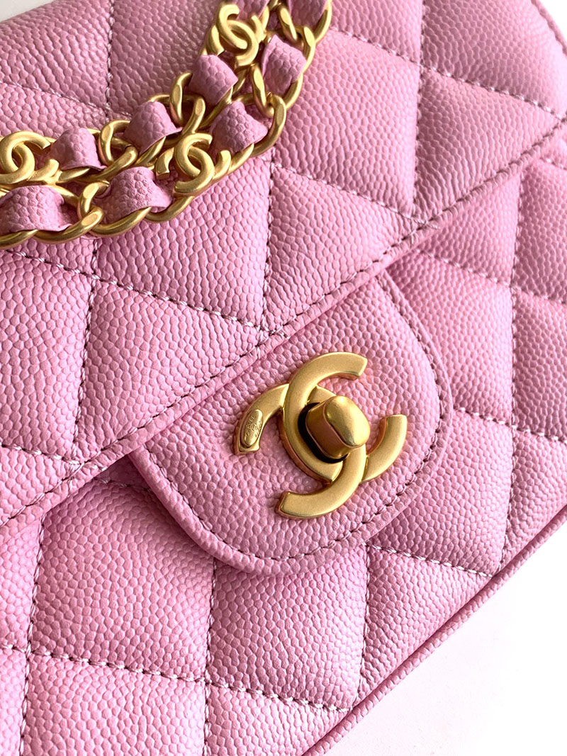 シャネル 新作バッグ H品 CHANEL 25P ミニ フラップ バッグ マトラッセ チェーンショルダーバッグ ピンク AS5239 B19405 NW784 - 画像 (5)