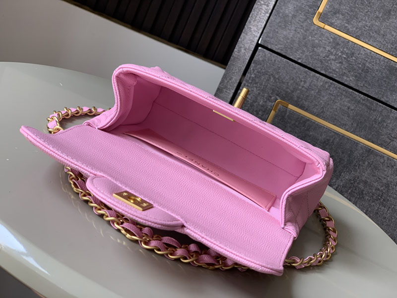シャネル 新作バッグ H品 CHANEL 25P ミニ フラップ バッグ マトラッセ チェーンショルダーバッグ ピンク AS5239 B19405 NW784 - 画像 (3)