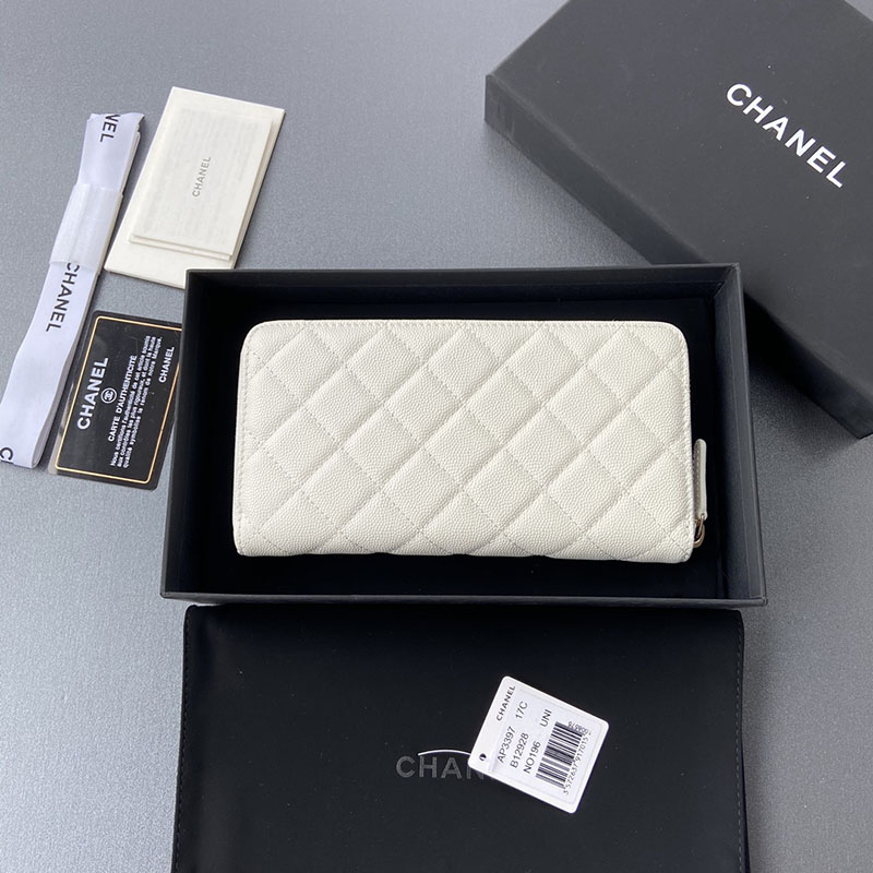 シャネルで人気の財布 CHANEL 2025年春夏 ロング ジップ ウォレット ホワイト AP4555 B12928 10601 - 画像 (9)