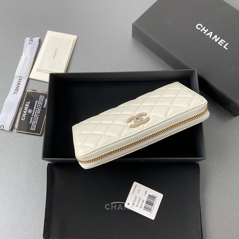 シャネルで人気の財布 CHANEL 2025年春夏 ロング ジップ ウォレット ホワイト AP4555 B12928 10601 - 画像 (8)
