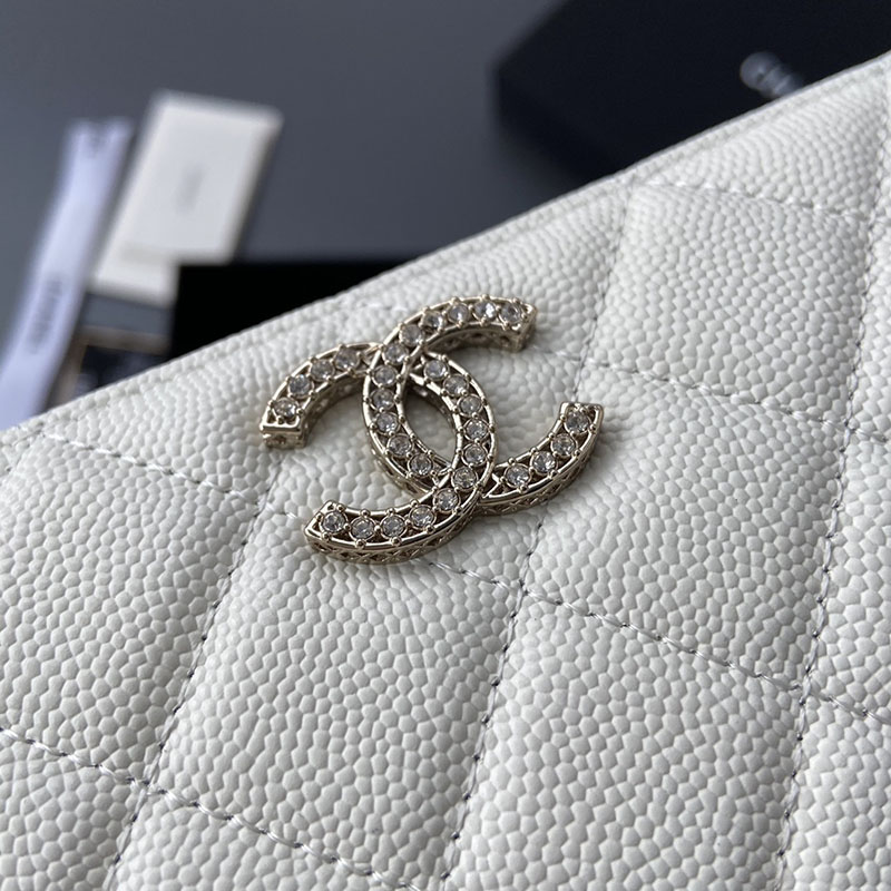 シャネルで人気の財布 CHANEL 2025年春夏 ロング ジップ ウォレット ホワイト AP4555 B12928 10601 - 画像 (4)