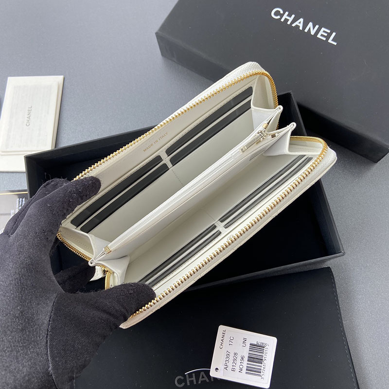シャネルで人気の財布 CHANEL 2025年春夏 ロング ジップ ウォレット ホワイト AP4555 B12928 10601 - 画像 (2)