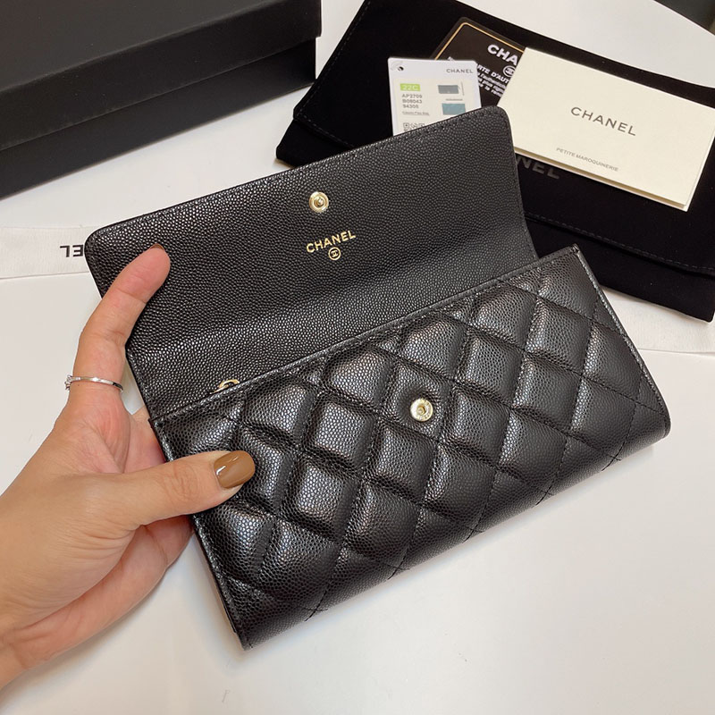 シャネルで人気の財布 CHANEL ロング フラップ ウォレット 長財布 BIG CCマーク ラインストーン AP2740 B08043 94305 - 画像 (4)