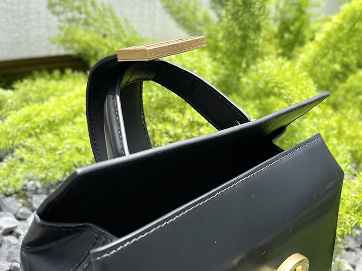 FERRAGAMO 新作バッグ フェラガモ バッグ アウトレット ハンドバッグ 2WAY TRIFOLIO BOX BAG ブラック 2520532 ferragamo ヴァラリボン バッグ - 画像 (7)