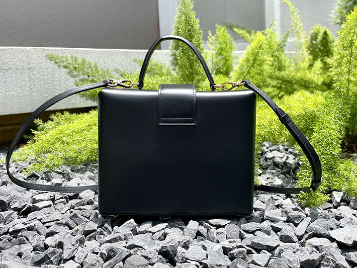 FERRAGAMO 新作バッグ フェラガモ バッグ アウトレット ハンドバッグ 2WAY TRIFOLIO BOX BAG ブラック 2520532 ferragamo ヴァラリボン バッグ - 画像 (2)