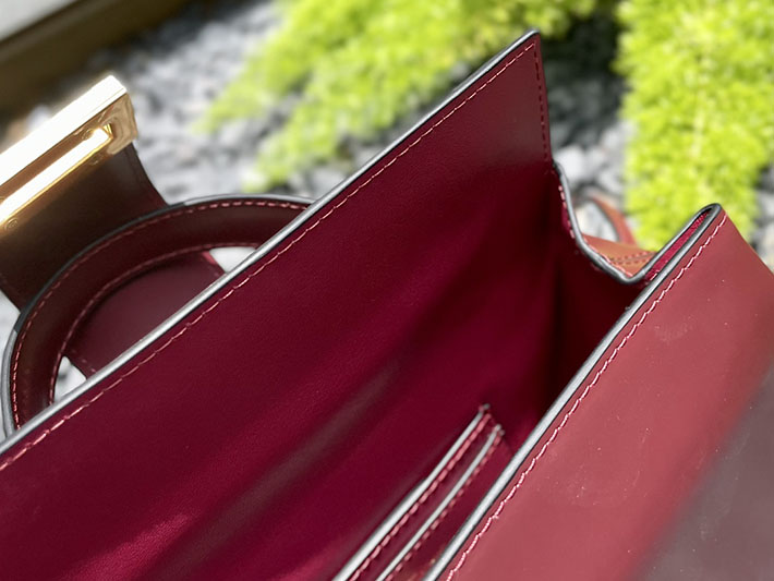 FERRAGAMO 新作バッグ フェラガモ バッグ アウトレット ハンドバッグ 2WAY TRIFOLIO BOX BAG レッド 2520533 ferragamo ヴァラリボン バッグ 廃盤 - 画像 (7)