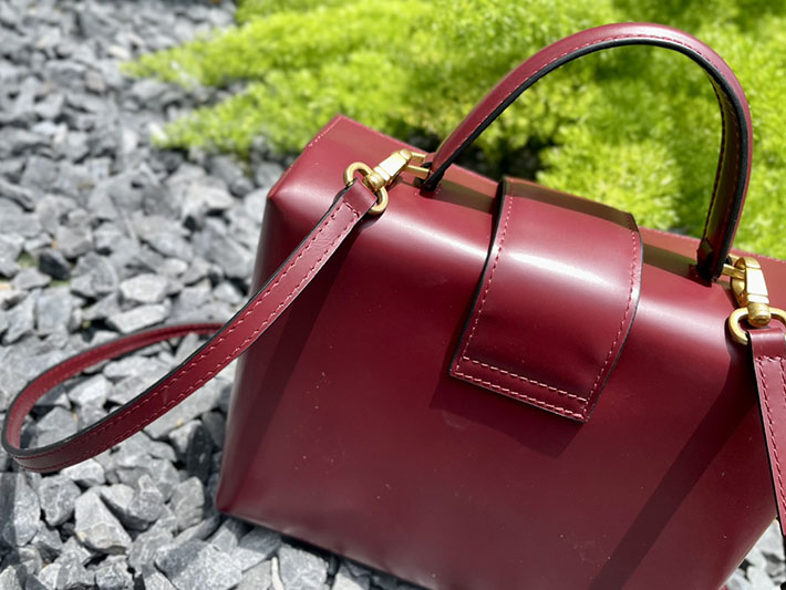 FERRAGAMO 新作バッグ フェラガモ バッグ アウトレット ハンドバッグ 2WAY TRIFOLIO BOX BAG レッド 2520533 ferragamo ヴァラリボン バッグ 廃盤 - 画像 (5)