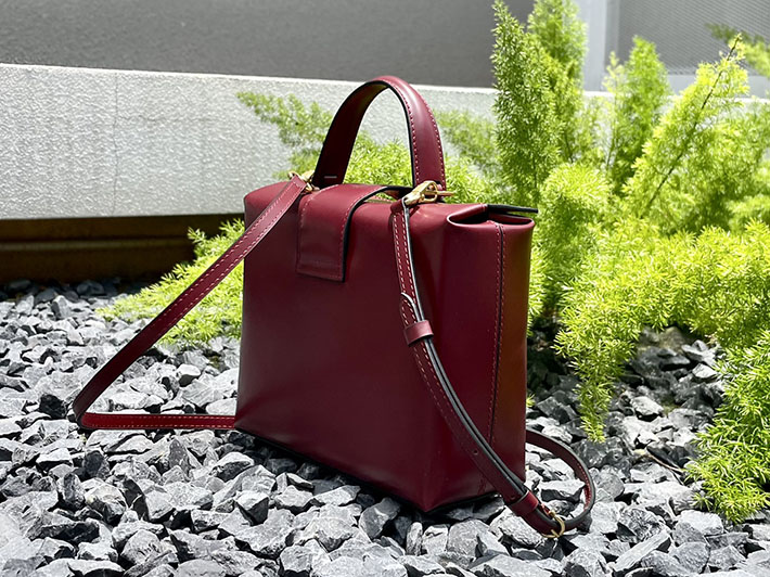 FERRAGAMO 新作バッグ フェラガモ バッグ アウトレット ハンドバッグ 2WAY TRIFOLIO BOX BAG レッド 2520533 ferragamo ヴァラリボン バッグ 廃盤 - 画像 (3)