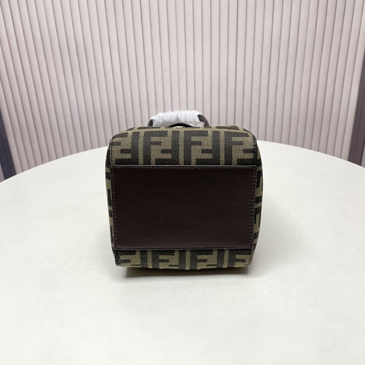最高級フェンディスーパーコピー フェンディバッグコピー Fendi Origami ミニ ブラウンFFジャカードファブリック 変形ミニバッグ 8BS083AFPMF1GL7 - 画像 (5)