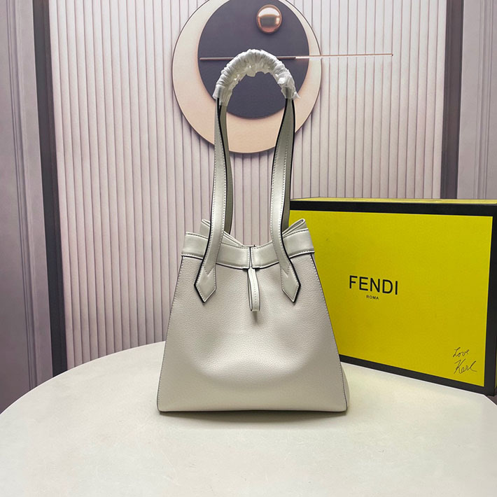 最高級フェンディスーパーコピー フェンディバッグコピー Fendi Origami ミディアム ホワイトレザー 変形バッグ 8BH414APZAF0K7E - 画像 (8)