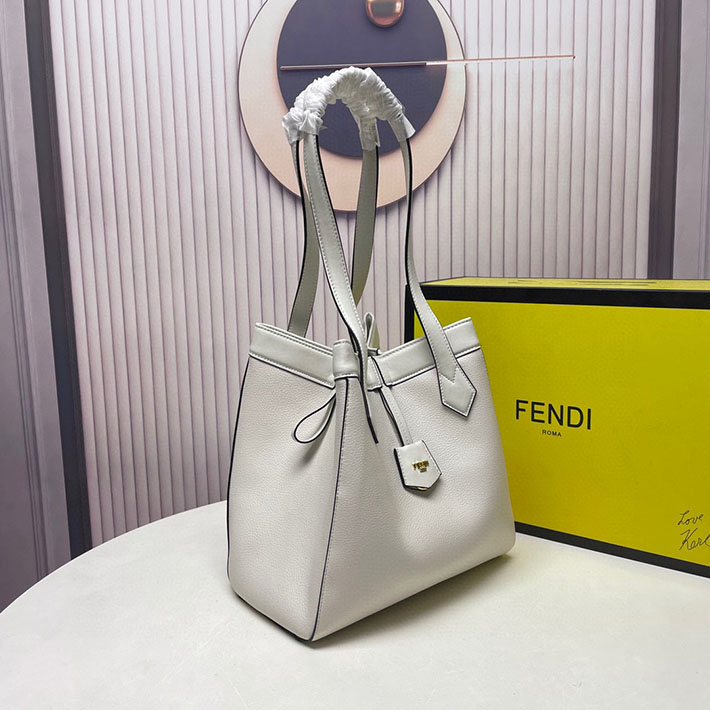 最高級フェンディスーパーコピー フェンディバッグコピー Fendi Origami ミディアム ホワイトレザー 変形バッグ 8BH414APZAF0K7E - 画像 (7)