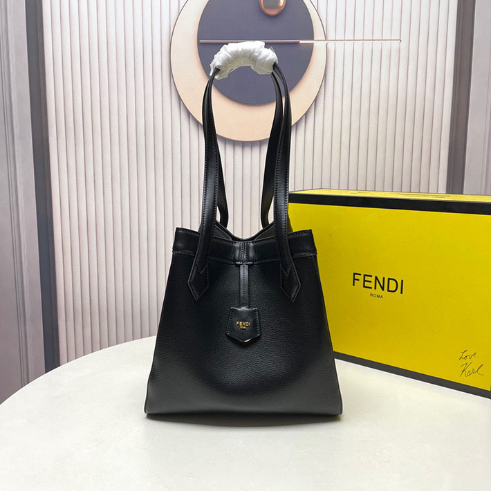 最高級フェンディスーパーコピー フェンディバッグコピー Fendi Origami ミディアム ブラックレザー 変形バッグ 8BH414APZAF0KUR - 画像 (9)