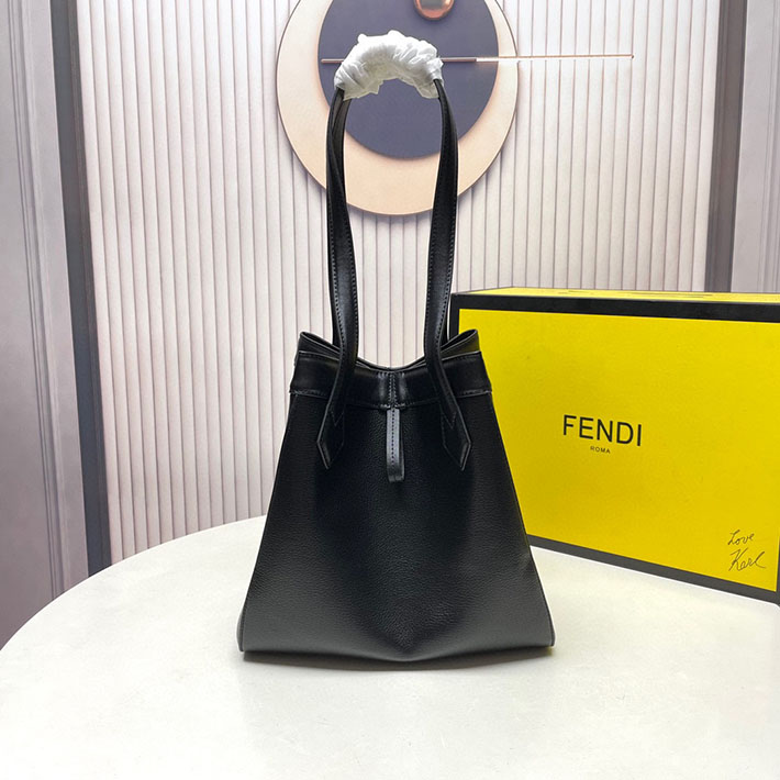 最高級フェンディスーパーコピー フェンディバッグコピー Fendi Origami ミディアム ブラックレザー 変形バッグ 8BH414APZAF0KUR - 画像 (7)