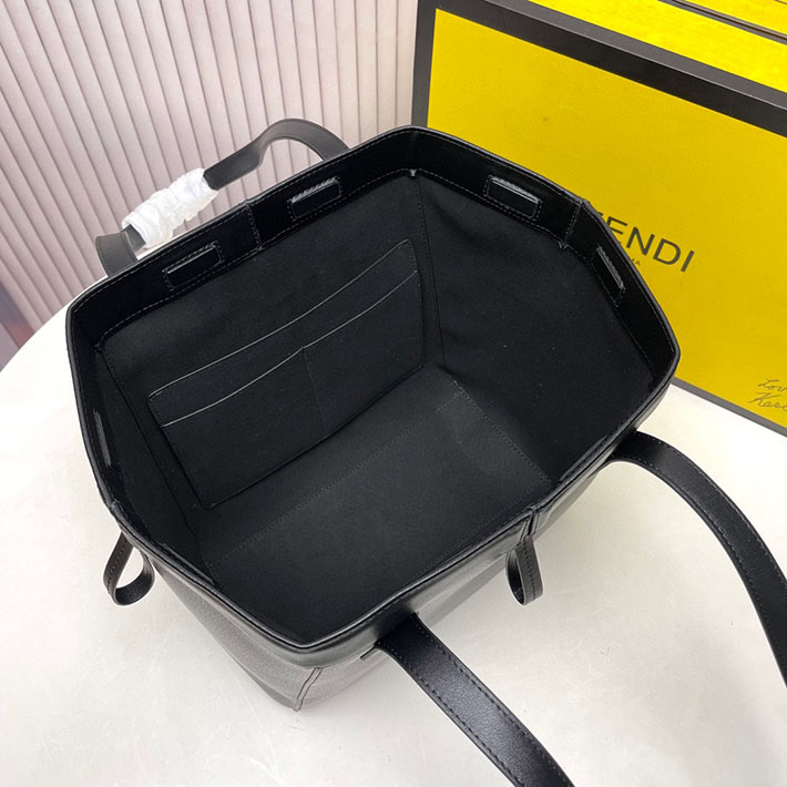 最高級フェンディスーパーコピー フェンディバッグコピー Fendi Origami ミディアム ブラックレザー 変形バッグ 8BH414APZAF0KUR - 画像 (2)