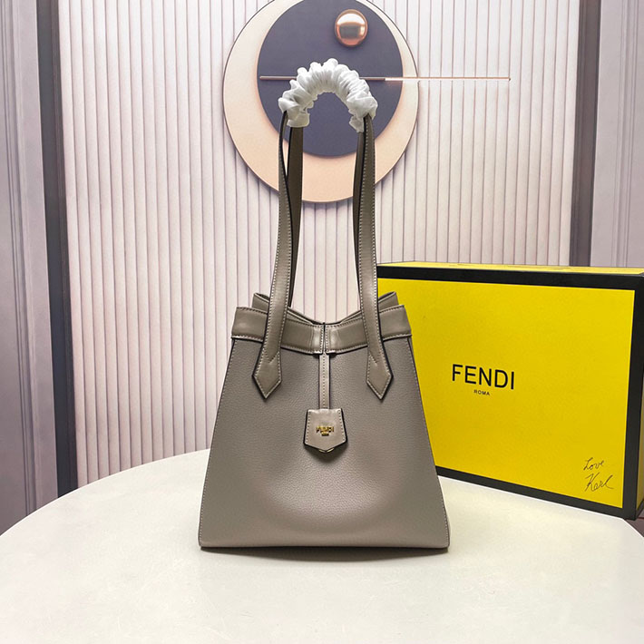 最高級フェンディスーパーコピー フェンディバッグコピー Fendi Origami ミディアム コルダグレー レザー 変形バッグ 8BH414APZAF11WS - 画像 (9)