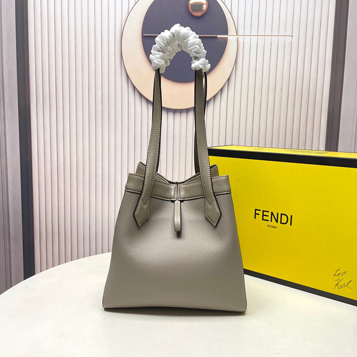 最高級フェンディスーパーコピー フェンディバッグコピー Fendi Origami ミディアム コルダグレー レザー 変形バッグ 8BH414APZAF11WS - 画像 (7)