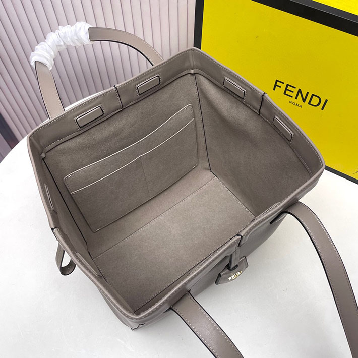 最高級フェンディスーパーコピー フェンディバッグコピー Fendi Origami ミディアム コルダグレー レザー 変形バッグ 8BH414APZAF11WS - 画像 (2)