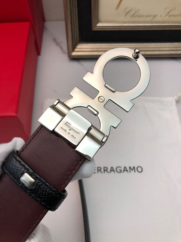 最高級フェラガモスーパーコピー フェラガモベルトコピー Salvatore Ferragamo リバーシブル レザー 本革 2520648 革ベルト メンズ 人気 - 画像 (2)